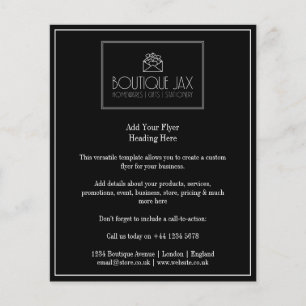 Svart smidig Logotyp och varumärke Flygblad