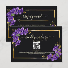 Svart Smoking Bröllop Svar Blåviol Guld Ram