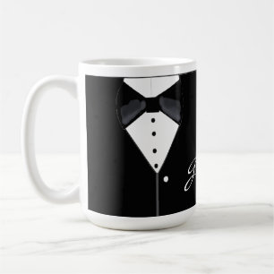 Svart Smoking Brudgum Kaffemugg