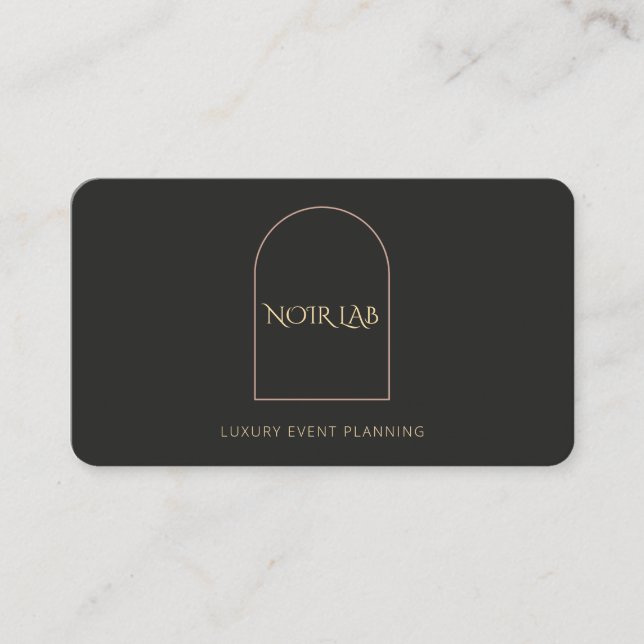 Svart Smoking Lyx Modern Båge QR-kod AffärsKort Visitkort (Framsida)