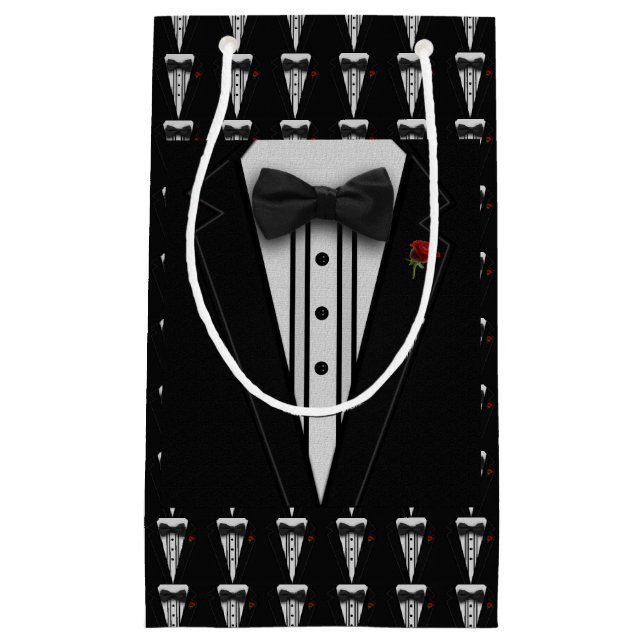 Svart smoking med flugan (Framsidan)