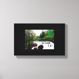 Svart smörmjölksfack canvastryck