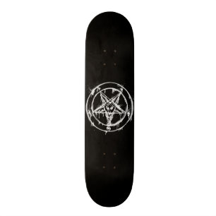 Svart smutsig Baphomet Skateboard