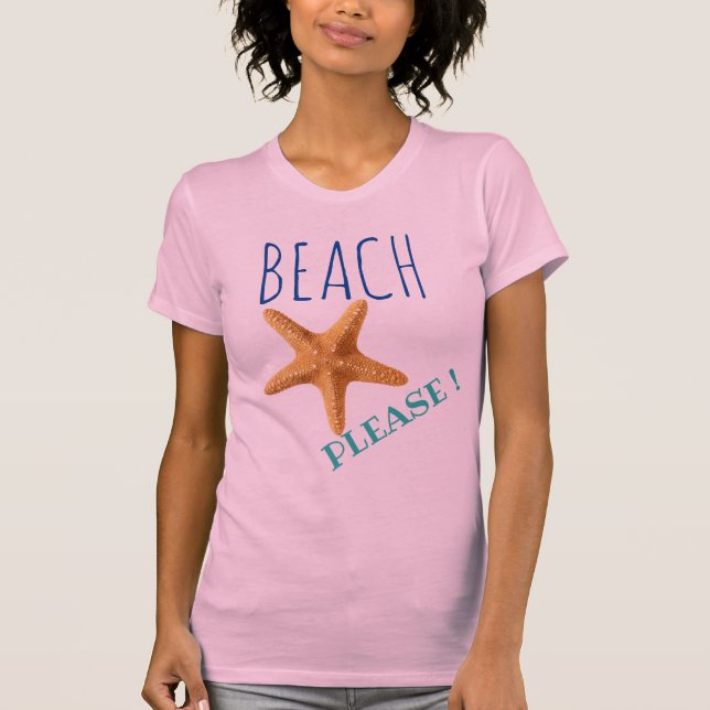 Svart, snälla! Starfish T-Shirt (Framsida)