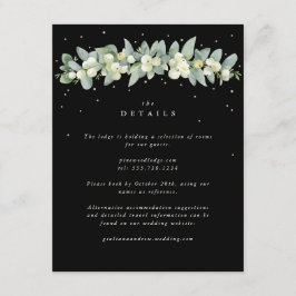 Svart snöbär + Eukalyptus Girlang Bröllopsdetaljer Tilläggskort