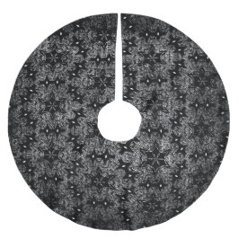 Svart Snöre Träd Skirt Julgransmatta Borstad Polyester