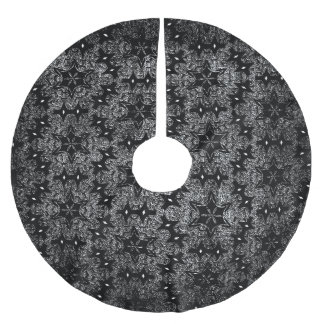 Svart Snöre Träd Skirt Julgransmatta Borstad Polyester