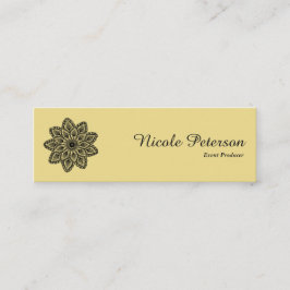 Svart snörerundaprydnad mini visitkort