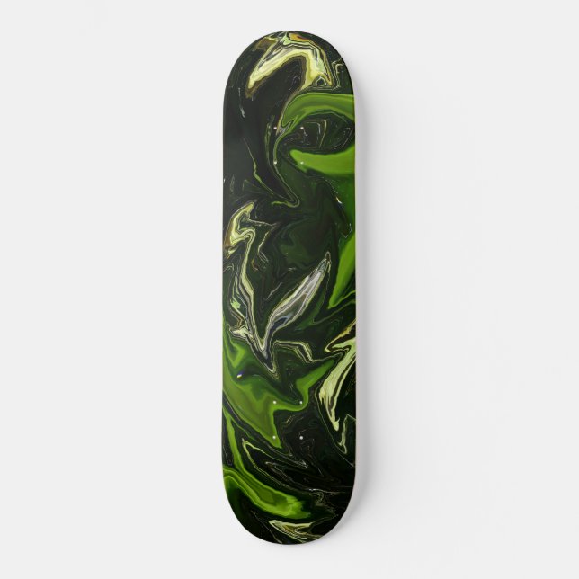 Svart snurra grönt Skateboard (Framsida)
