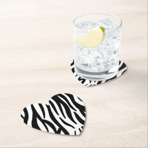 svart snyggt i chic, vit zebra tryck underlägg papper