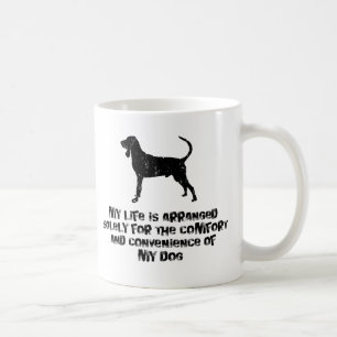 Svart & solbränd Coonhound Kaffemugg