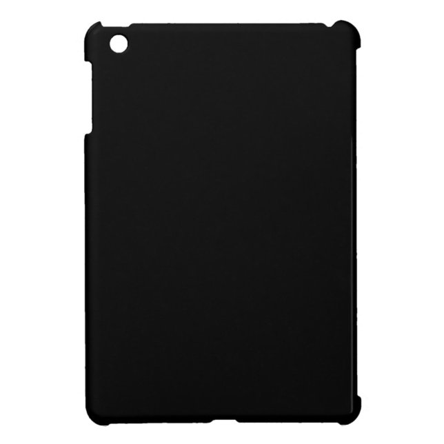 Svart Solid Färg iPad Mini Fodral (Baksidan)