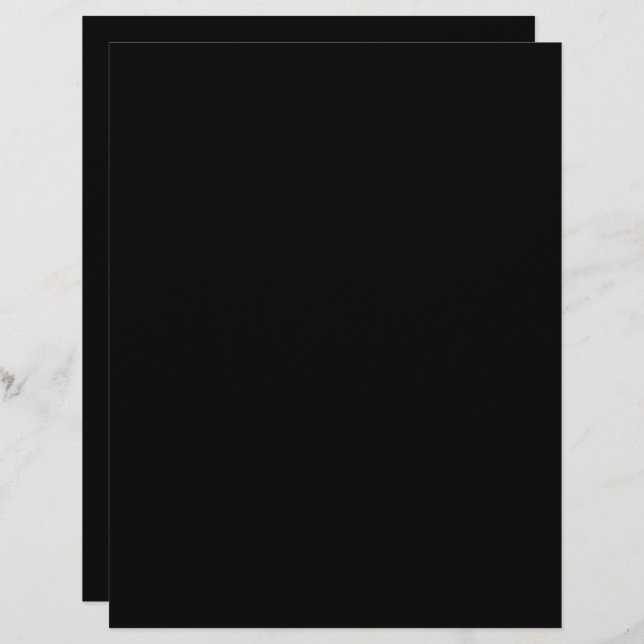 Svart Solid Färg-skräp Papper (Fram/baksida)