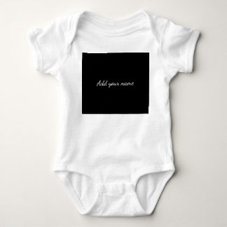 Svart solid lägg till namn textmeddelande här kast t shirt