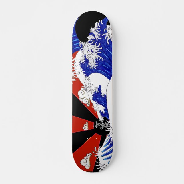 Svart solNippon Skateboard (Framsida)