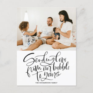 Svart som skickar Kärlek från vår bubbla till ditt Helg Vykort