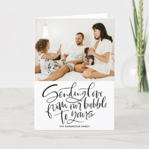 Svart som skickar Kärlek från vår bubbla till ditt Helgkort