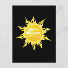 Svart sommarsolstift årets längsta dag vykort