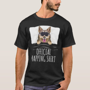 Svart sömnmask Svenska Vallhund-Officiellen Nappin T Shirt