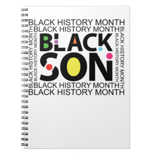 Svart son Black History Month Anteckningsbok