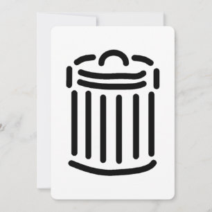 Svart soptunna-symbol inbjudningar