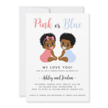 Svart Spädbarn för rosa- eller Blue Gender Reveal-