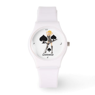 Svart spader Blonde Queen Thunder_Cove Armbandsur