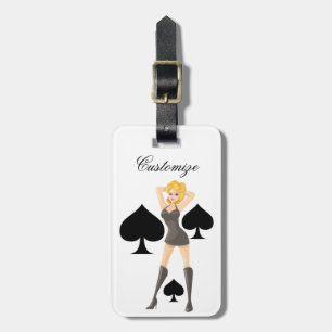 Svart spader Blonde Queen Thunder_Cove Bagagebricka