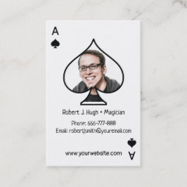 Svart Spader Ess Poker Foto Mall Visitkort