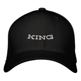 Svart specialdesignad KING Namn Visor-Hatt Stilig Broderad Keps