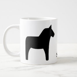 Svart specialitet i Dala Horse Mugg Jumbo Mugg