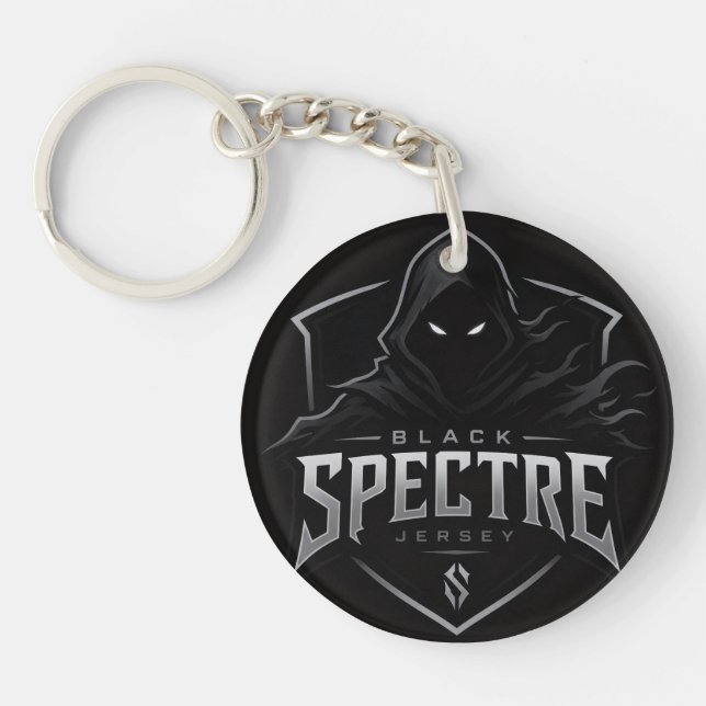 Svart Spectre Gaming Nyckelring (Framsidan)