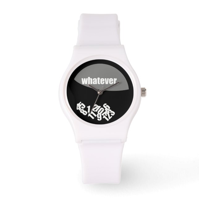 Svart Spelar ingen roll meddelandenummer Armbandsur (Framsida)