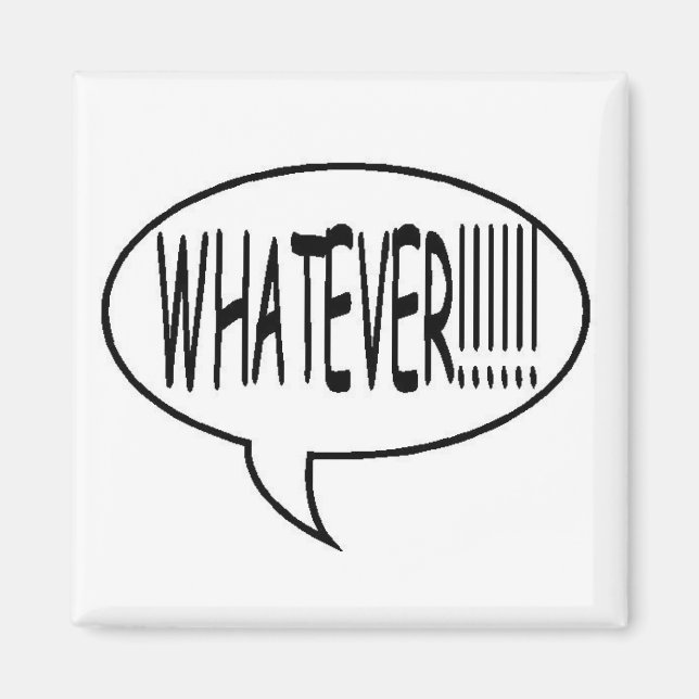 Svart Spelar ingen roll!! Pratbubbla Magnet (Framsidan)