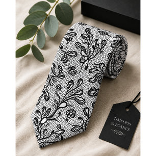 Svart spets i vintage-stil slips