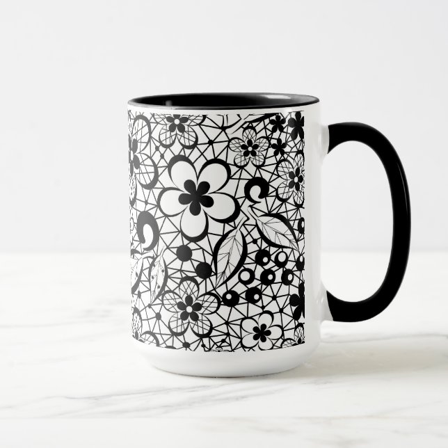 Svart spets mugg (Höger)