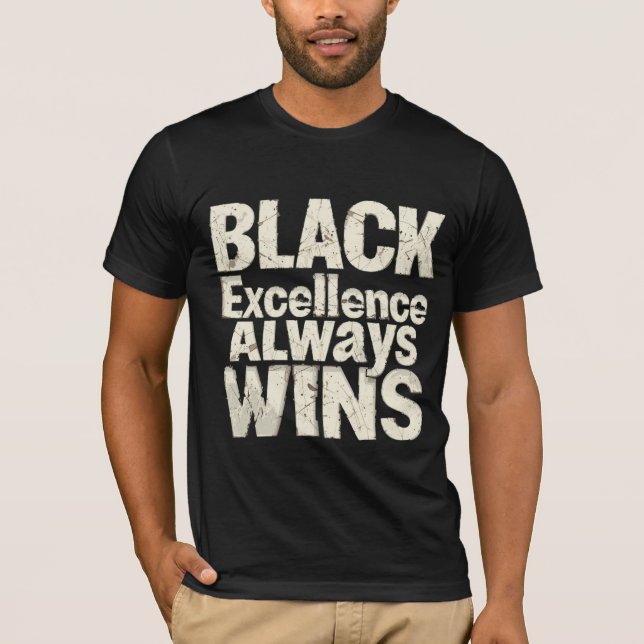 Svart spetskompetens - Fira Black History Month T Shirt (Framsida)