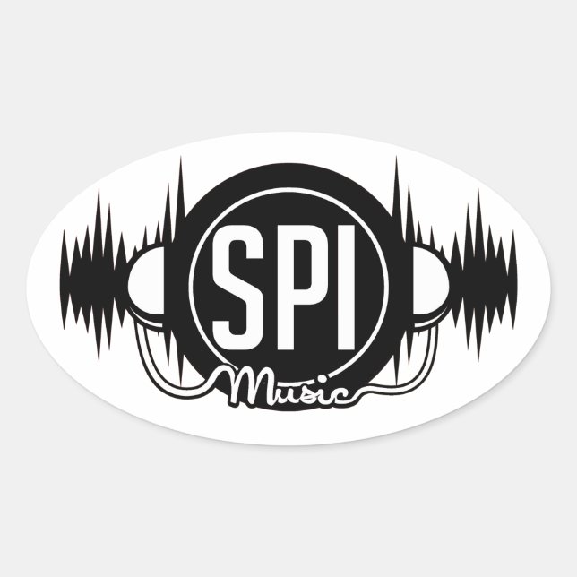 Svart SPIMUSICINC-Logotyp - märke (Framsida)