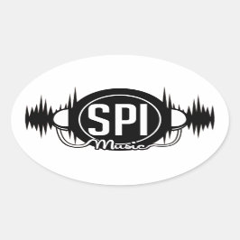 Svart SPIMUSICINC-Logotyp - märke