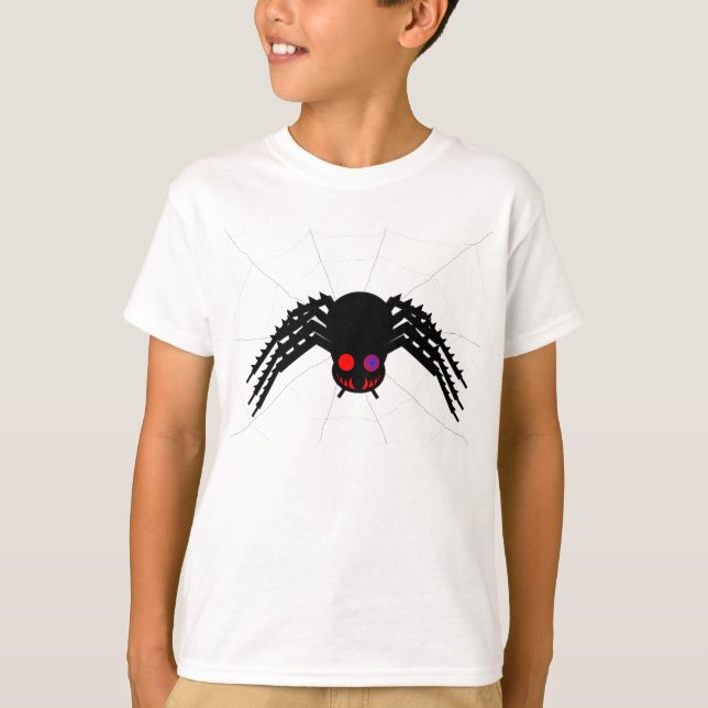 Svart spindel tee shirt (Framsida)