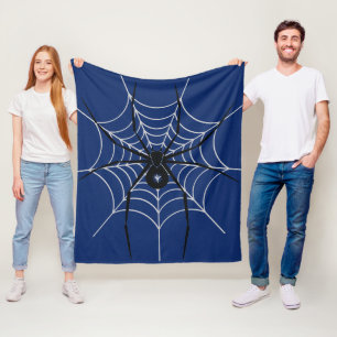 Svart spindel Throw Blanket Fleecefilt