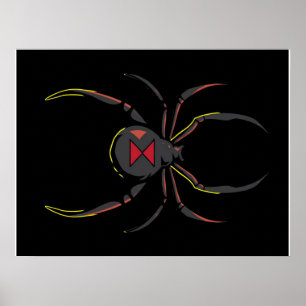 Svart spindelgiva Spider Älskare Poster