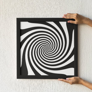 Svart Spiral Poster