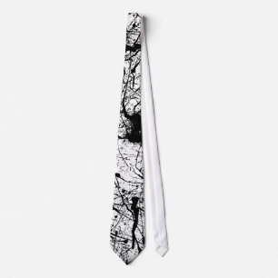 Svart Splattertie Slips