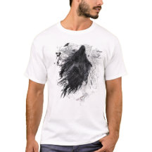 Svart spökande ande Mörk estetisk herr T-shirt