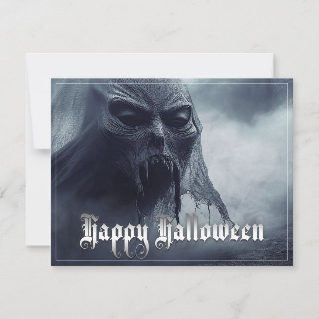 Svart spöke i en helvetisk landskap - Halloween (Framsida)