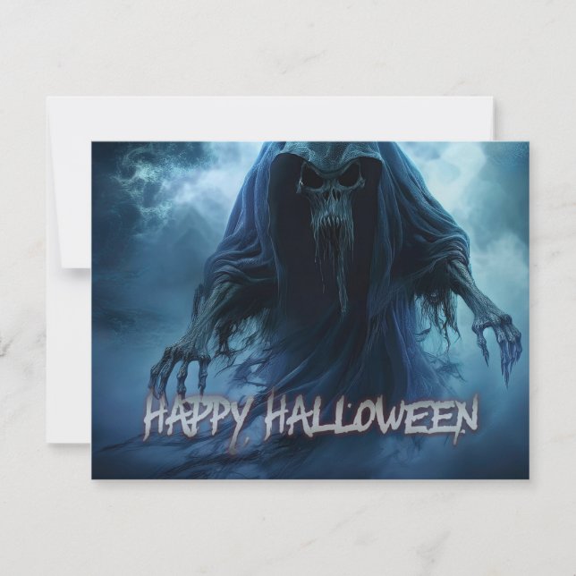 Svart spöke i en helvetisk landskap - Halloween (Framsida)