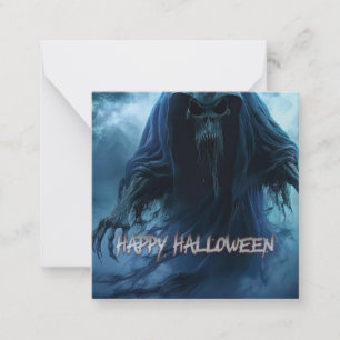 Svart spöke i en helvetisk landskap - Halloween Anteckningskort