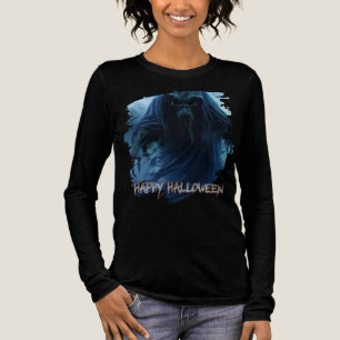 Svart spöke i en helvetisk landskap - Halloween T Shirt