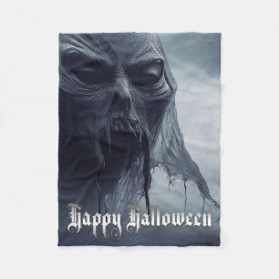 Svart spöke i ett helveteslandskap - Halloween Fleecefilt